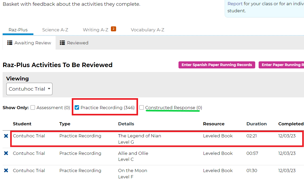 HDSD TK Teacher KidsA-Z: Nghe lại file thu âm, tặng sao thưởng, tải giấy chứng nhận cho HS